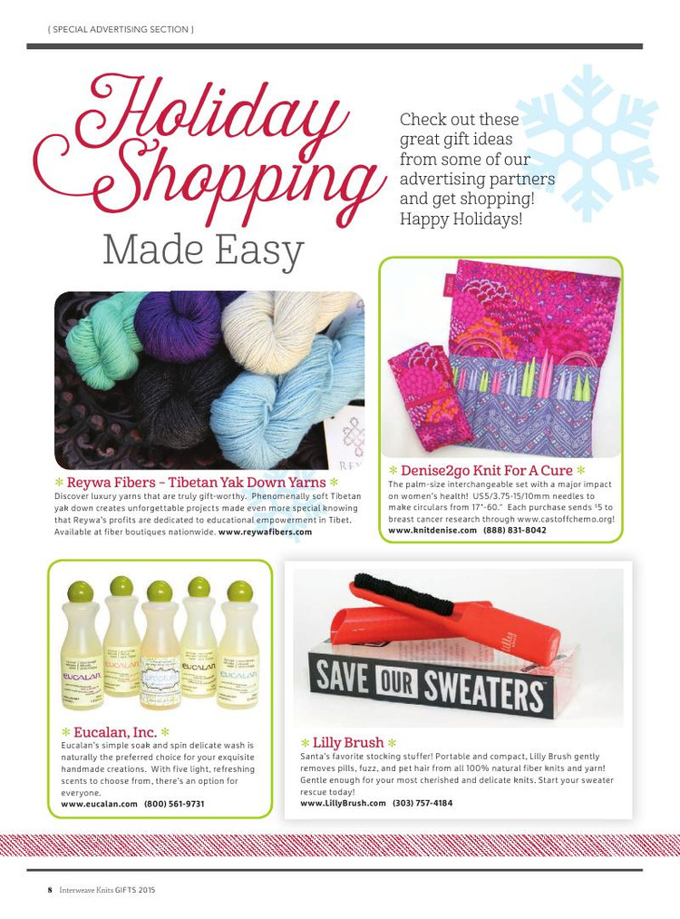 Interweave Knits： Gifts 2015 - 輕描淡寫 - 輕描淡寫