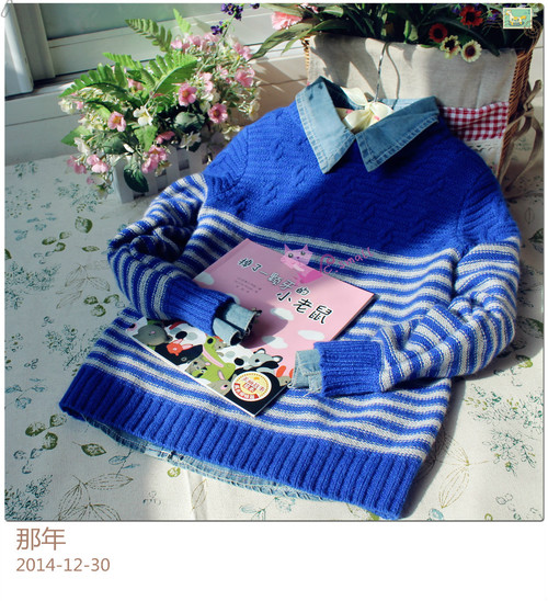 那年---男童海魂風(fēng)羊絨條紋套衫------2014.50 - C.small - C.small的織衣所
