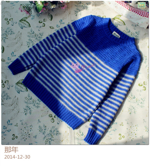那年---男童?；觑L(fēng)羊絨條紋套衫------2014.50 - C.small - C.small的織衣所