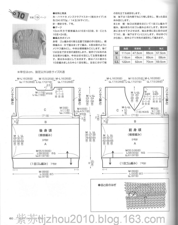 （日文）手編男裝--實(shí)例圖解 - 紫蘇 - 紫蘇的博客