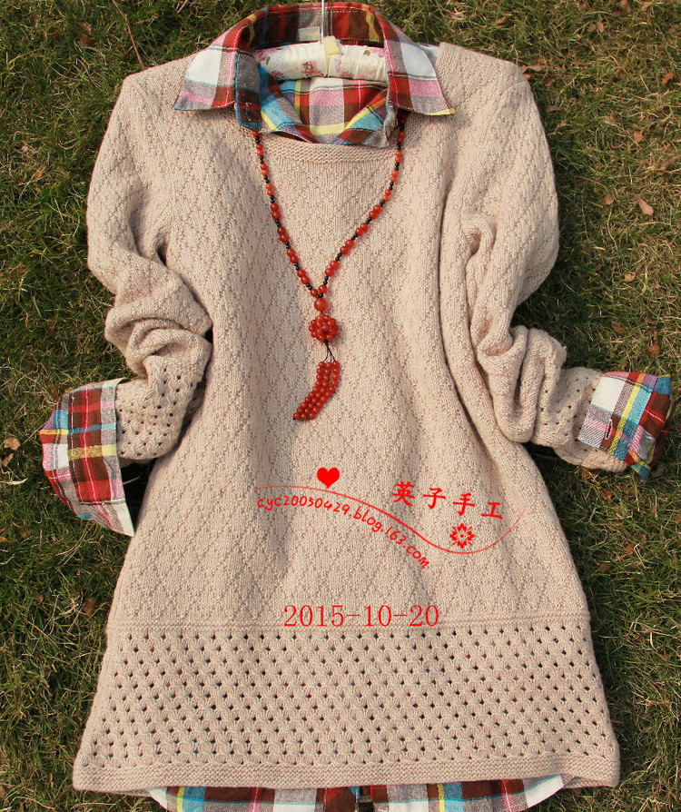 仿世界編織5-----干練的長款修身上衣2015 - 英子 - 英子的編織小屋