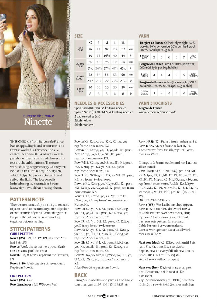 The Knitter Issue 80 2015 - 輕描淡寫 - 輕描淡寫