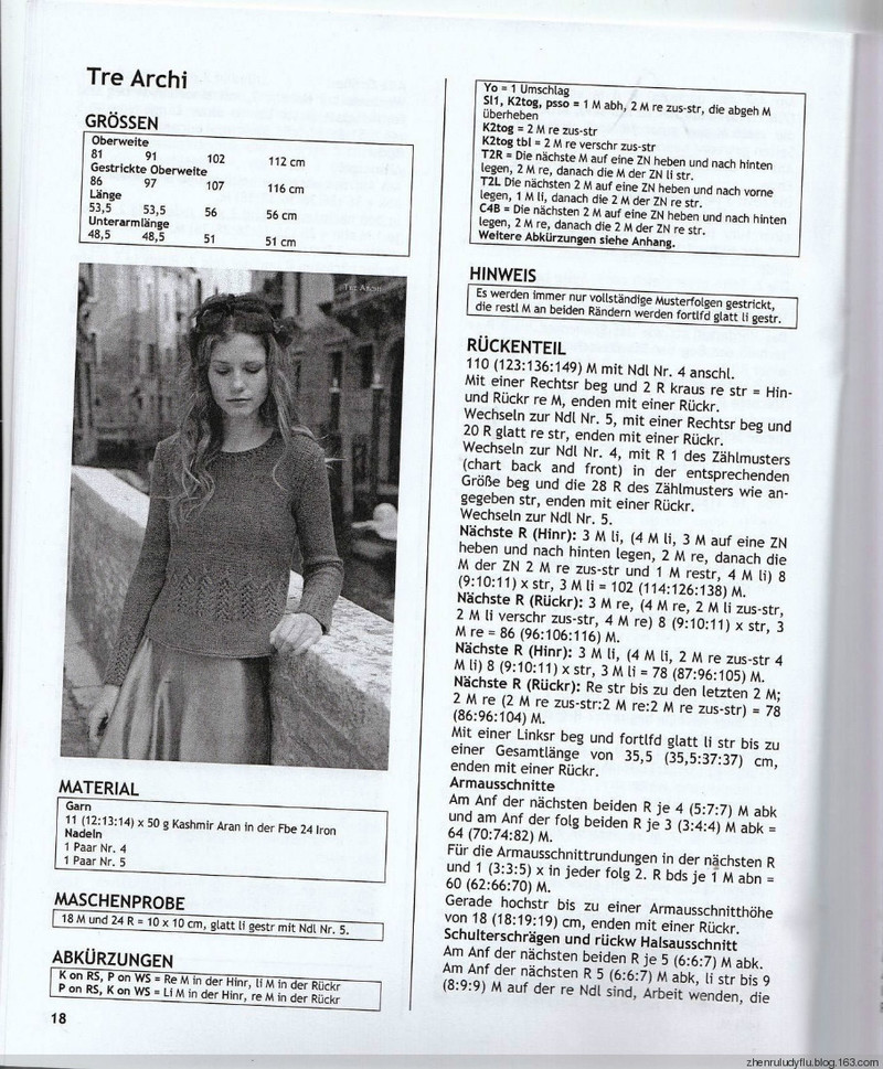 【舒舒翻譯】Tre Archi 套頭衫[Louisa Harding 11, Venezia Una Volta] - 舒舒愛折騰 - 上班折騰打印機，下班奶娃打毛衣