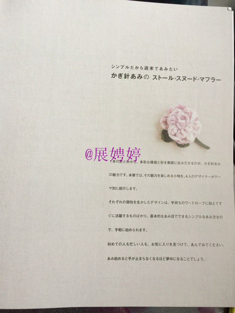 展娉婷——かぎ針あみのストール?スヌード?マフラー　―シンプルだから週末であみたい (主婦の友生活シリーズ) (日本語) Mook – August 26, 2011 - 展娉婷 - 展娉婷的鉤針世界