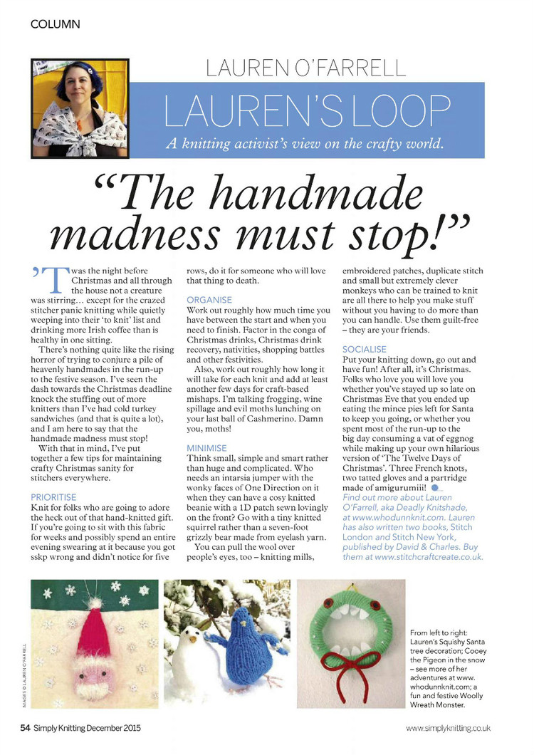 Simply Knitting Issue 12 2015 - 輕描淡寫(xiě) - 輕描淡寫(xiě)