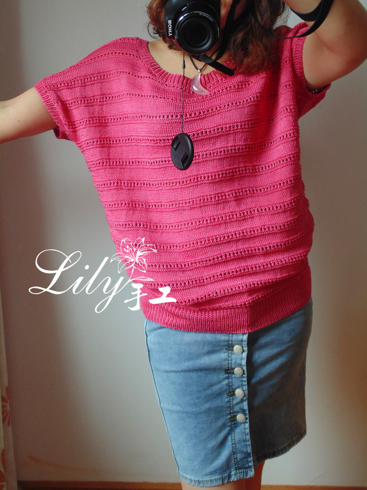 【Lily手工】--嫣然--寬松舒適小蝙蝠衫 - Lily - Lily的手工編織天地