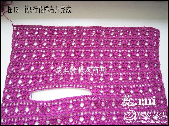 qiaorui作品~紫露草~披肩式馬甲~附教程 圖解。點(diǎn)開(kāi)即見(jiàn)。