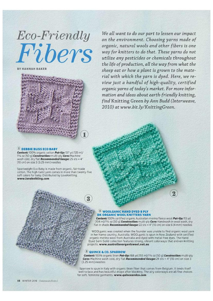 Interweave Knits  Winter 2016 - 輕描淡寫(xiě) - 輕描淡寫(xiě)