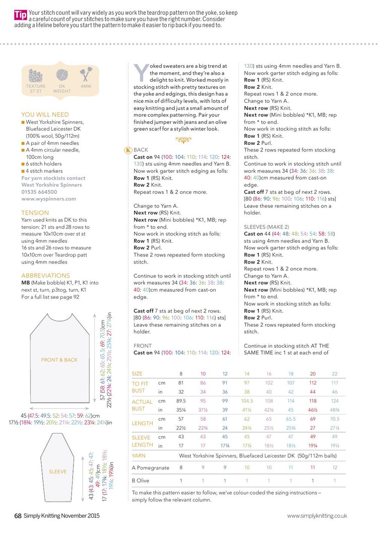 Simply Knitting  November 2015 - 輕描淡寫(xiě) - 輕描淡寫(xiě)