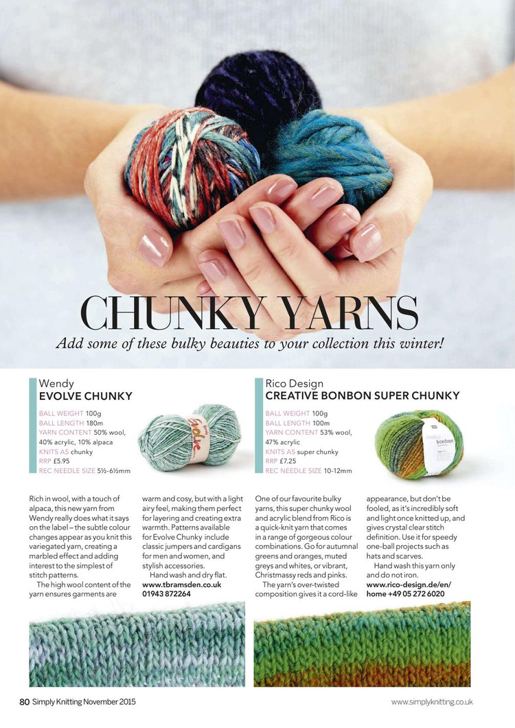 Simply Knitting  November 2015 - 輕描淡寫(xiě) - 輕描淡寫(xiě)