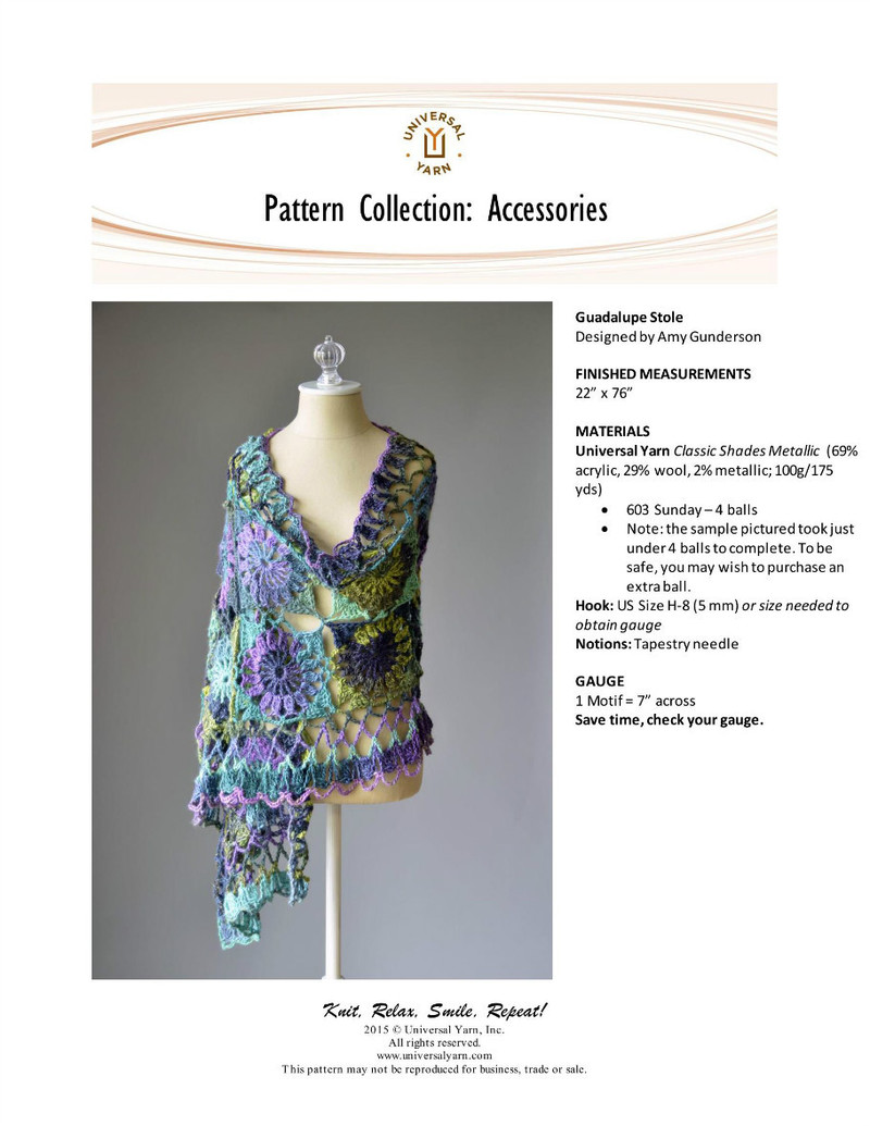 Guadalupe Stole by Amy Gunderson - Daliute -