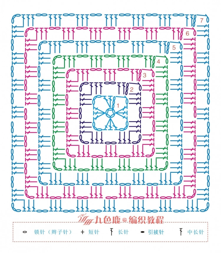 【九色鹿編織教程】歐美風(fēng)情拼花毯 九色鹿9224立體舒膚.有視頻 - 馬馬虎虎 - 編織網(wǎng)手工博客