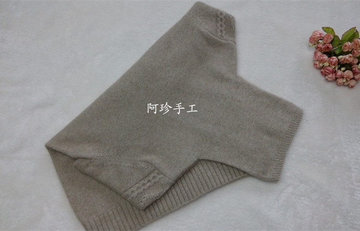 【阿珍手工】倩影—堆領毛衣—九色鹿昆侖山羊絨 - 阿珍 - 阿珍手工編織