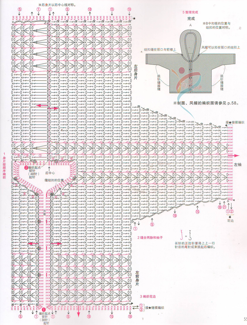 【雨菱掃描】可拆卸風帽小夾克 - 雨菱 - 愛是綻放的花朵