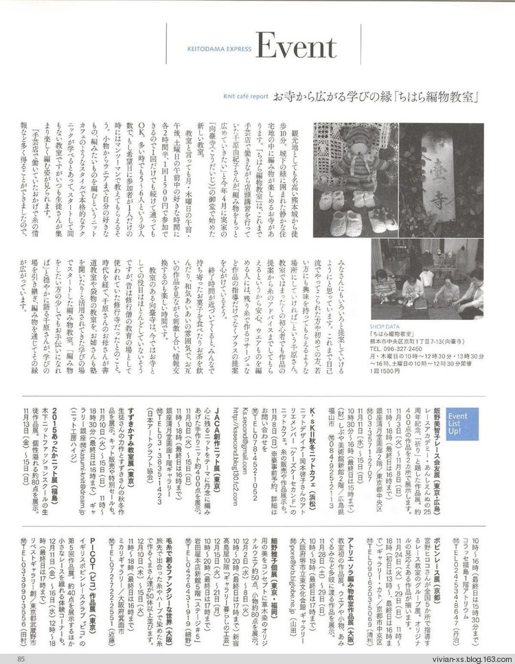 毛糸だまKeito Dama 2015年冬 - Vivian - Vivian的薇安織譯坊
