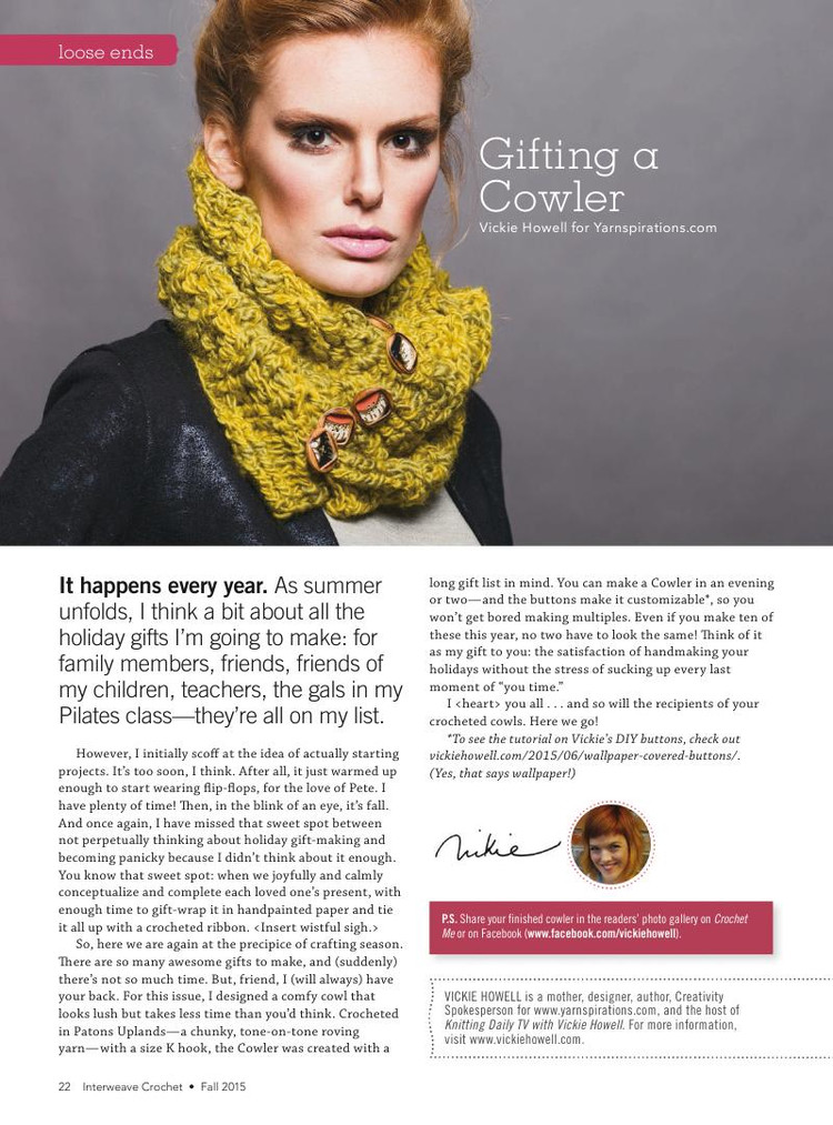 Interweave Crochet  Fall 2015 - 輕描淡寫 - 輕描淡寫