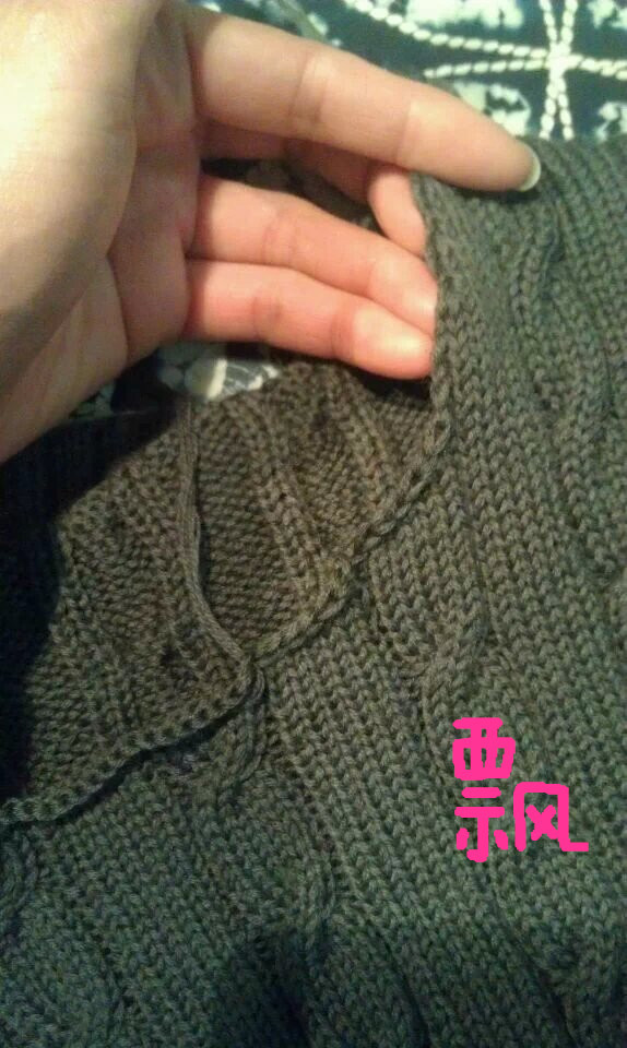 挑領(lǐng)子的方法 - 飄 - 將平針進(jìn)行到底