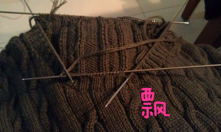 挑領(lǐng)子的方法 - 飄 - 將平針進(jìn)行到底