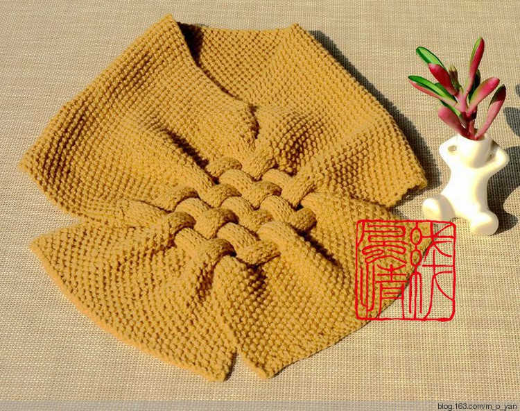 中國結(jié)圍巾--自編教程 - 云淡風輕 - 子衿精致手編