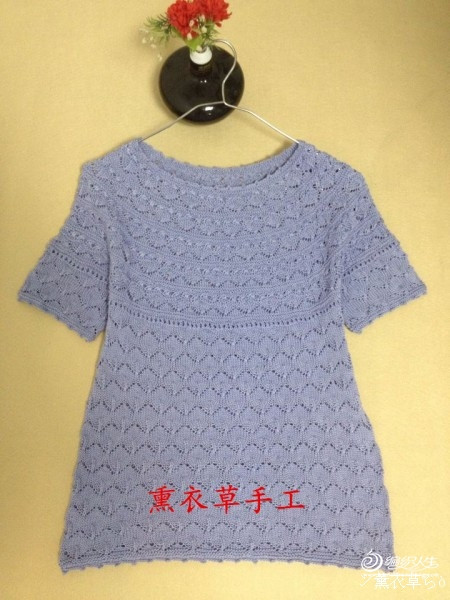 圓肩蕾絲短袖 -------- 冷韻 - 小凡 - 小凡愛編織