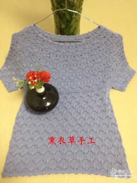 圓肩蕾絲短袖 -------- 冷韻 - 小凡 - 小凡愛編織