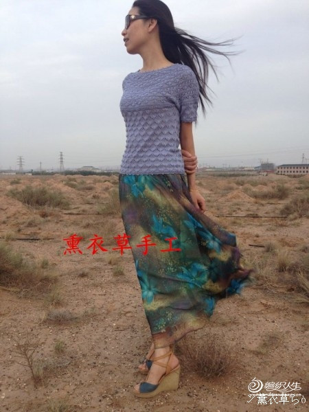 圓肩蕾絲短袖 -------- 冷韻 - 小凡 - 小凡愛編織