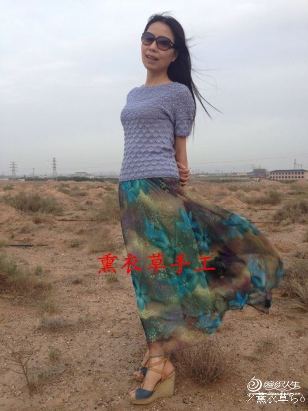 圓肩蕾絲短袖 -------- 冷韻 - 小凡 - 小凡愛編織