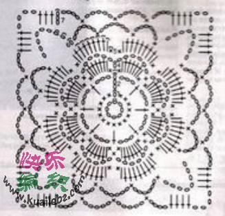 原創(chuàng)的立體花一線鉤Y教程 - 一片冰心 - 一片冰心