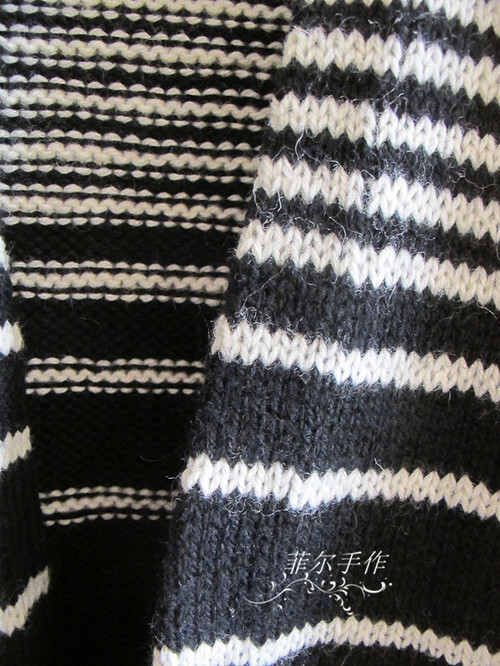 【菲爾手作】大牌開衫季之---大V領(lǐng)條紋開衫（美圖+女兒真人秀） - 菲爾 - 菲爾的編織博客