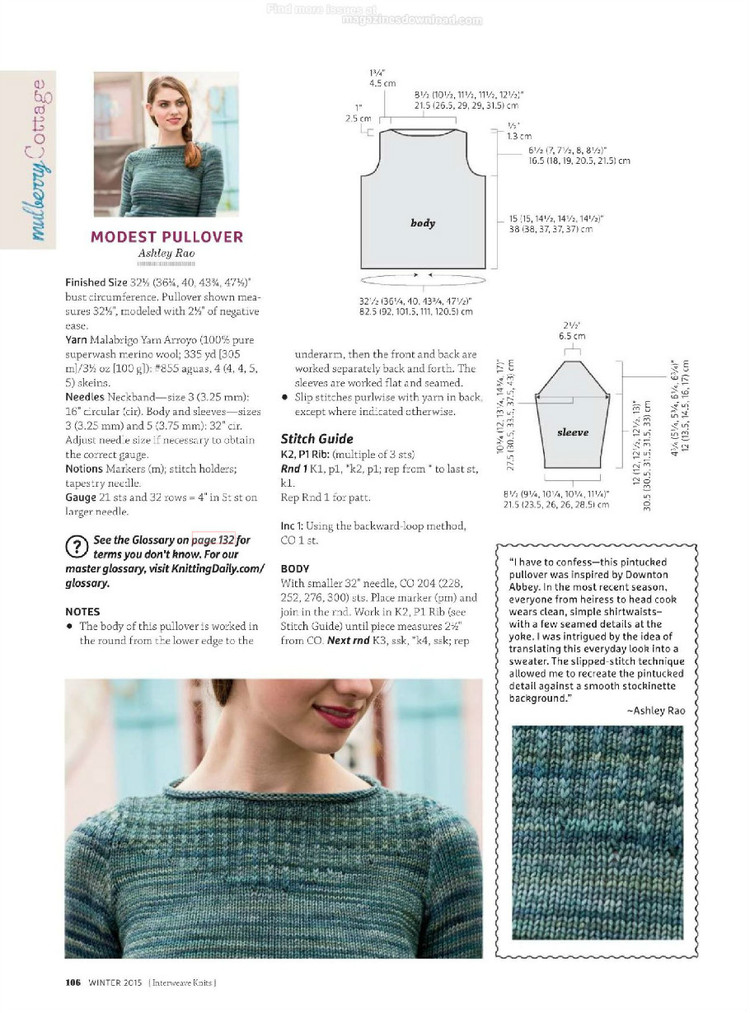 Interweave knits winter 2015 - 輕描淡寫 - 輕描淡寫
