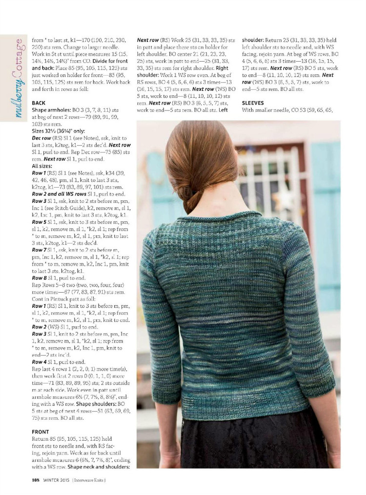 Interweave knits winter 2015 - 輕描淡寫 - 輕描淡寫