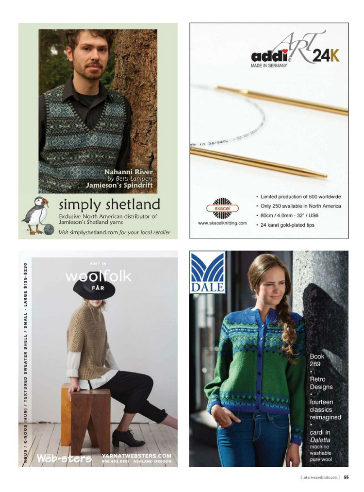 Interweave knits winter 2015 - 輕描淡寫 - 輕描淡寫