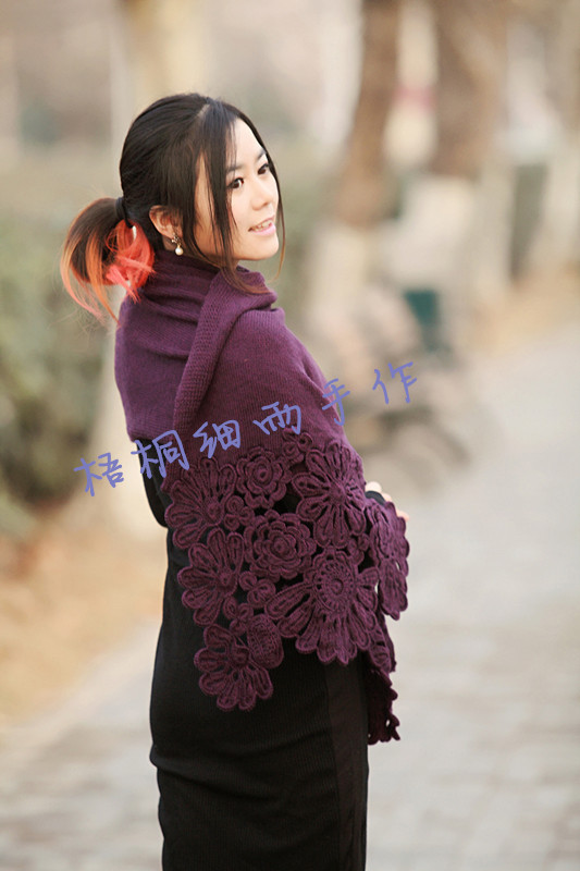 優(yōu)雅女人味組合山菊花披肩 - 梧桐細(xì)雨 - 指間物語