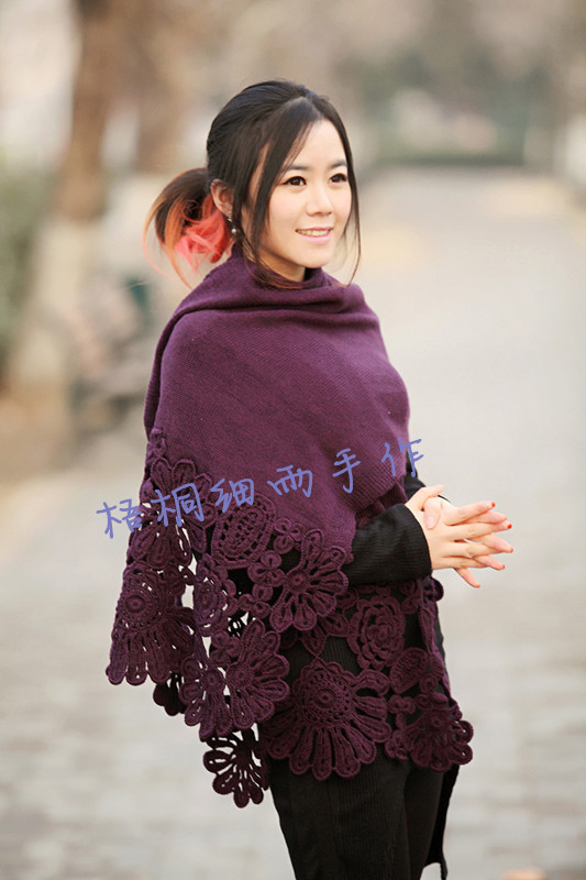 優(yōu)雅女人味組合山菊花披肩 - 梧桐細(xì)雨 - 指間物語