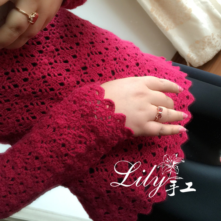 【Lily手工】--玫瑰--玫紅色經(jīng)典鉤衣 - Lily - Lily的手工編織天地
