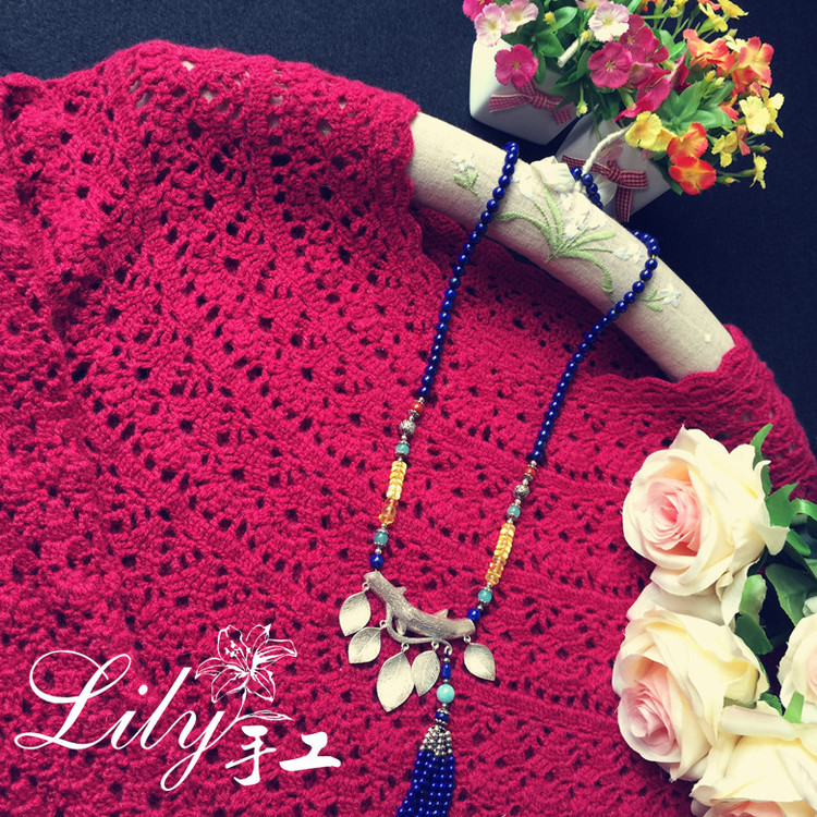 【Lily手工】--玫瑰--玫紅色經(jīng)典鉤衣 - Lily - Lily的手工編織天地