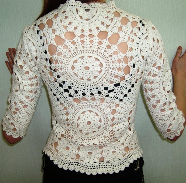 鉤針鉤起來(lái)--仿經(jīng)典唐裝 Crochted China Style Lace Top - Lucy - Lucys Corner