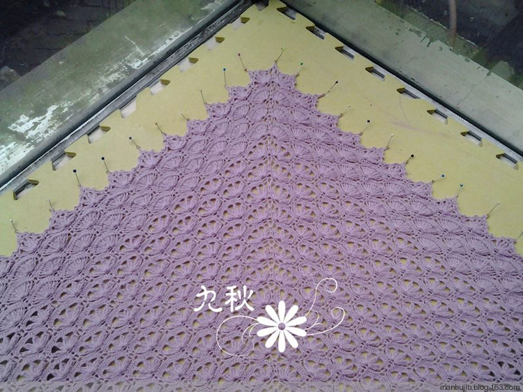 九秋作品——雪莉流韻披肩 - manbujiu - 九秋——一個(gè)很胖很胖的老太