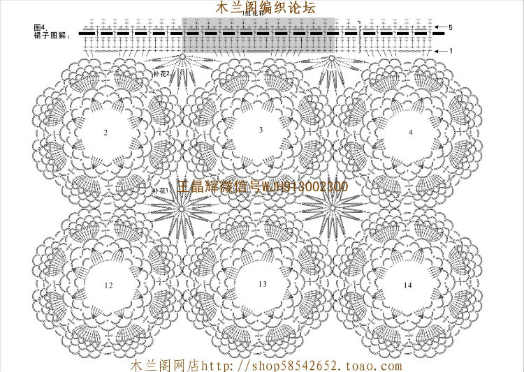 燕子手工—醉花櫻（仿勾魂裙）附圖解 - 淡如水 - 淡如水