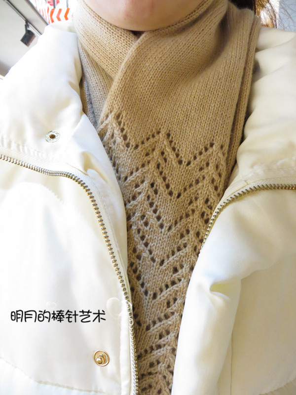 雪莉 冬之戀 2（羊絨圍巾 視頻） - 明月的棒針藝術(shù) - 明月的棒針藝術(shù)