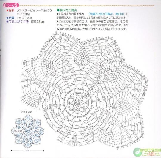 30厘米以內(nèi)桌布鉤織（1） - 木棉花 - 雨茫茫，霧茫茫，盼望花開(kāi)，花已落……