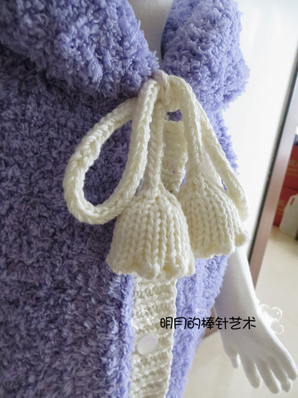 紫色萌兔兔馬甲（零基礎(chǔ)視頻） - 明月的棒針?biāo)囆g(shù) - 明月的棒針?biāo)囆g(shù)