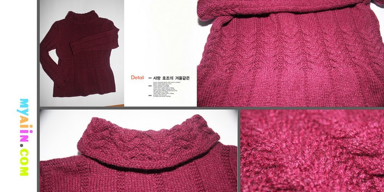 2011之十九--C牌紫紅縺條純絨志田衣（完工日期：2011-11-04） - 云淡風(fēng)輕 - 子衿精致手編