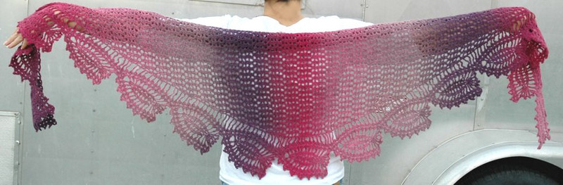 Tulip Reverie Shawl by Elaine Phillips - Daliute -