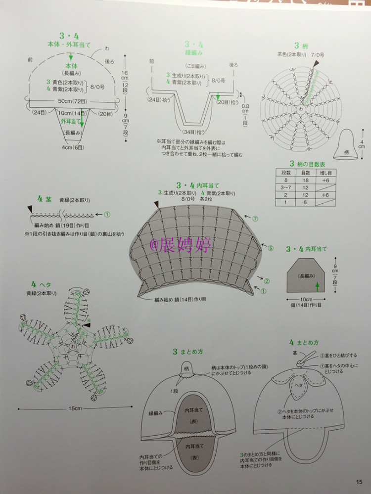 展娉婷新年禮物第二發(fā)：簡單！鉤針編織孩子喜歡的水果·蔬菜·甜點(diǎn)帽子 - 展娉婷 - 展娉婷的鉤針世界