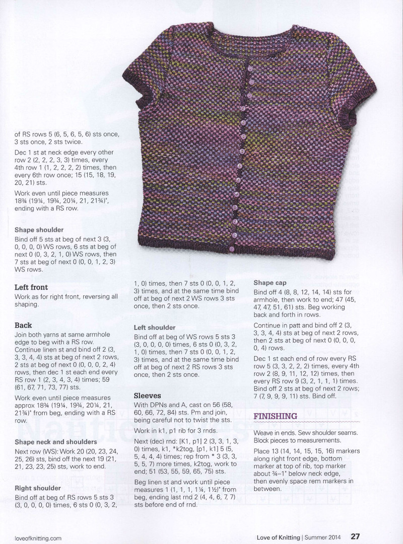 Love of Knitting  Summer 2014 - 紫蘇 - 紫蘇的博客