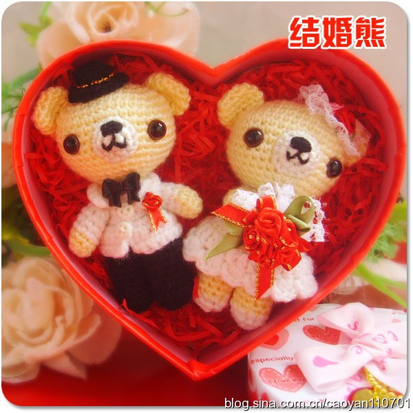 【鉤編玩偶】結(jié)婚熊 - 秋葉私語 - 秋葉私語