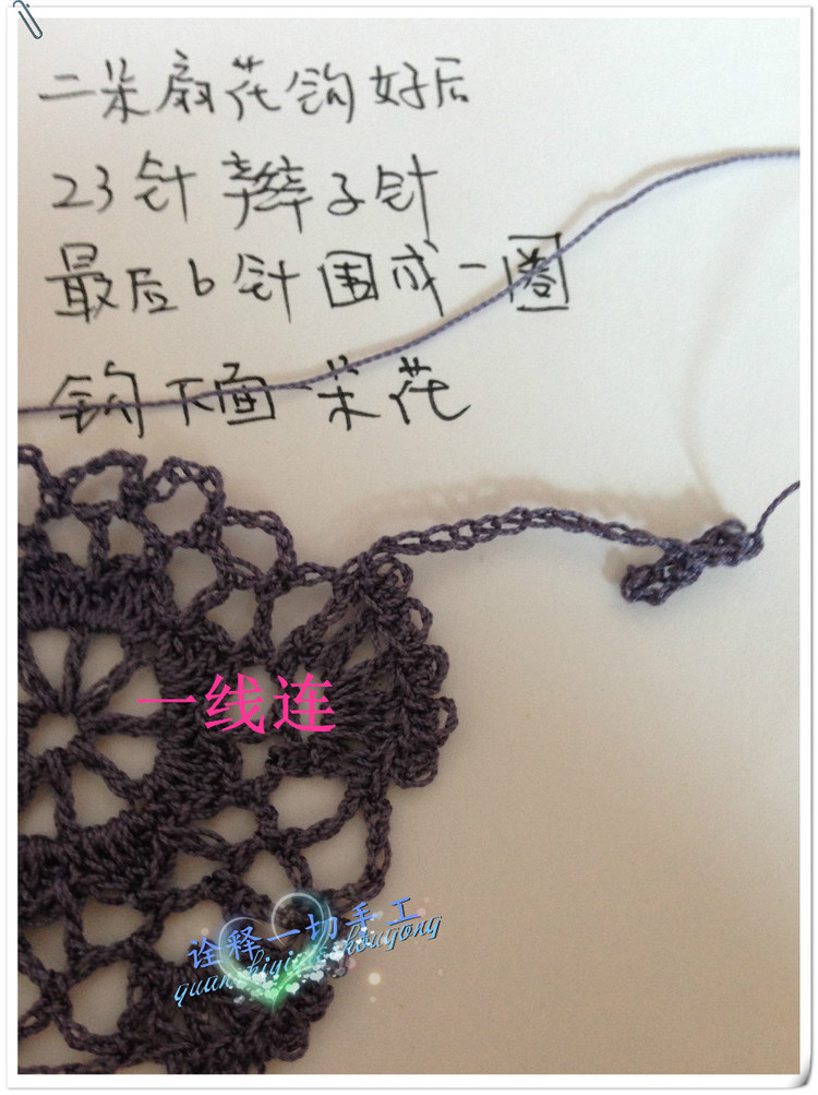[詮釋手工]勿忘我----有詳細(xì)的一線連和單元花教程附上自畫的圖解和結(jié)構(gòu)圖 - 詮釋一切 - 詮釋一切的博客