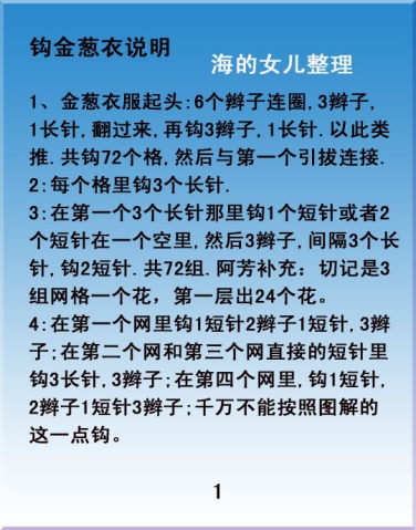 給自己鉤的金蔥衣 - 蘋果園 - 蘋果園的博客