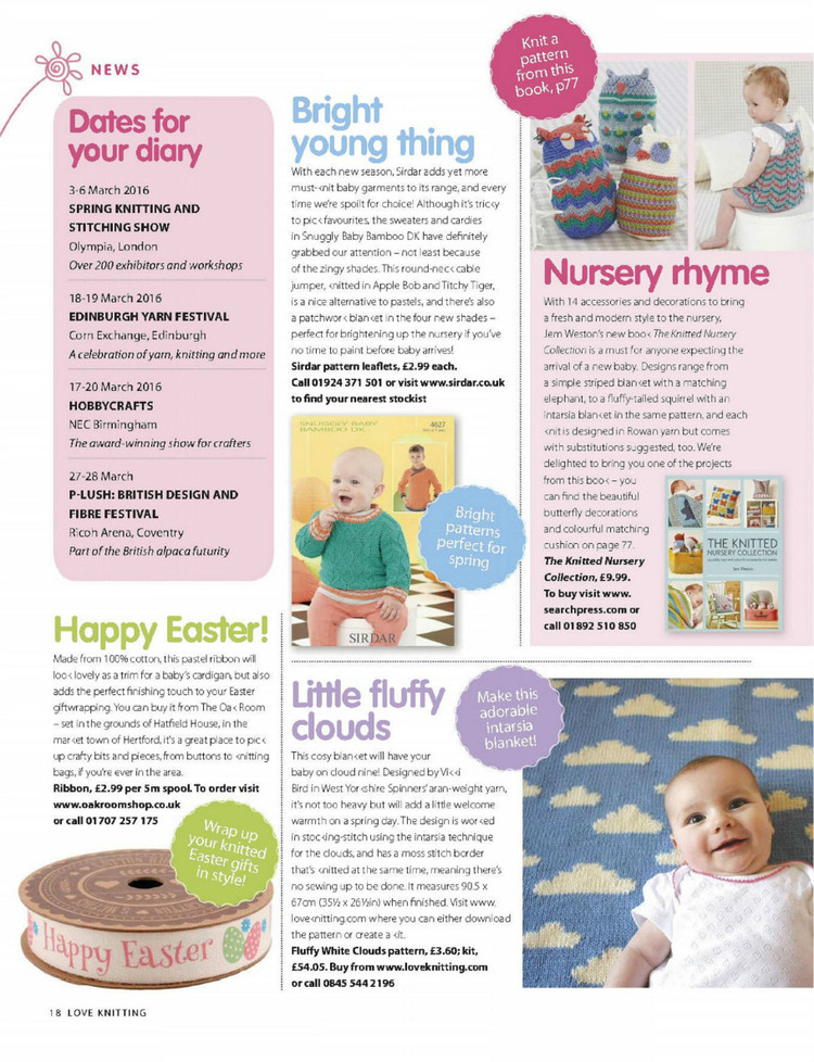 Love Knitting for Babies  March 2016 - 輕描淡寫 - 輕描淡寫